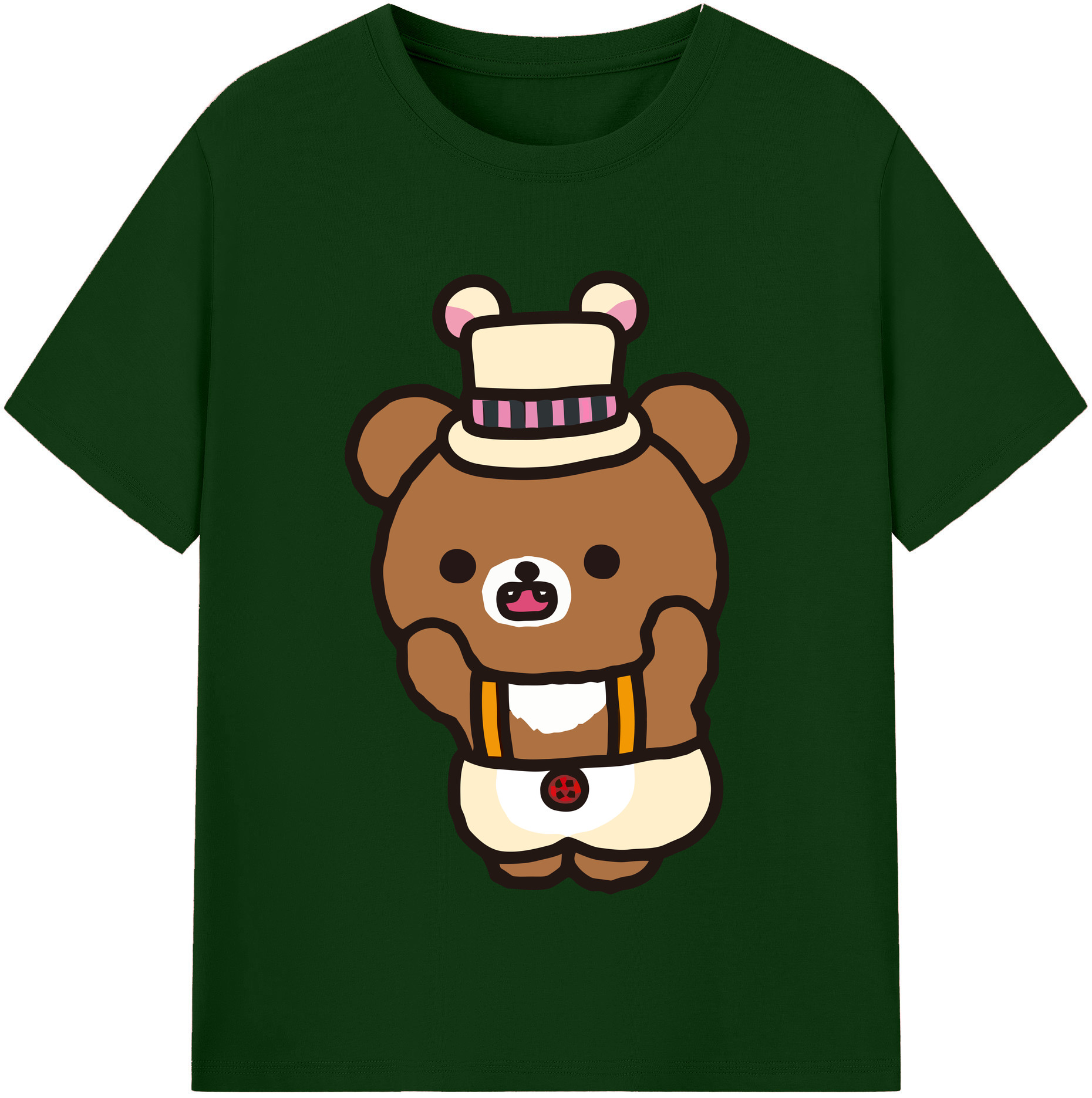 （画像用） リラックマ リラックマ キイロイトリ Rilakkuma Korilakkuma Kiiroitori 綿100％半袖Tシャツ（フロントプリント）